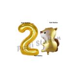 Parti Station Woodland Sincap Gold 2 Yaş Doğum Günü Balon Set PSSNCAP-3