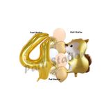 Parti Station Woodland Sincap Gold 4 Yaş Doğum Günü Balon Set PSSNCAP-1