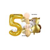 Parti Station Woodland Sincap Gold 5 Yaş Doğum Günü Balon Set PSSNCAP-1