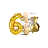 Parti Station Woodland Sincap Gold 6 Yaş Doğum Günü Balon Set PSSNCAP-1