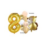 Parti Station Woodland Sincap Gold 8 Yaş Doğum Günü Balon Set PSSNCAP-1