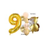 Parti Station Woodland Sincap Gold 9 Yaş Doğum Günü Balon Set PSSNCAP-1