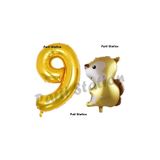 Parti Station Woodland Sincap Gold 9 Yaş Doğum Günü Balon Set PSSNCAP-3