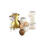 Parti Station Woodland Sincap Krem 1 Yaş Doğum Günü Balon Set PSSNCAP-2