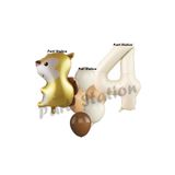 Parti Station Woodland Sincap Krem 4 Yaş Doğum Günü Balon Set PSSNCAP-2