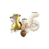 Parti Station Woodland Sincap Krem 6 Yaş Doğum Günü Balon Set PSSNCAP-2
