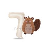 Parti Station Woodland Sincap Krem Rakam 7 Yaş Balon Set PSSİNCAPBLNST