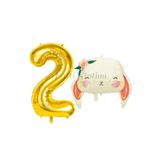 Parti Station Woodland Tavşan Gold 2 Yaş Doğum Günü Balon Set PSTAVSANBSG