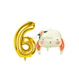 Parti Station Woodland Tavşan Gold 6 Yaş Doğum Günü Balon Set PSTAVSANBSG