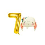 Parti Station Woodland Tavşan Gold 7 Yaş Doğum Günü Balon Set PSTAVSANBSG