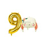 Parti Station Woodland Tavşan Gold 9 Yaş Doğum Günü Balon Set PSTAVSANBSG