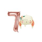 Parti Station Woodland Tavşan Rosegold 7 Yaş Doğum Günü Balon Set PSTAVSANBSR