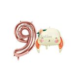 Parti Station Woodland Tavşan Rosegold 9 Yaş Doğum Günü Balon Set PSTAVSANBSR