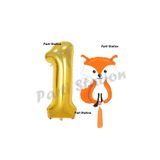 Parti Station Woodland Tilki Gold 1 Yaş Doğum Günü Balon Set PSTİLKİ-1