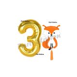 Parti Station Woodland Tilki Gold 1 Yaş Doğum Günü Balon Set PSTİLKİ-3