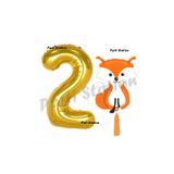 Parti Station Woodland Tilki Gold 2 Yaş Doğum Günü Balon Set PSTİLKİ-1