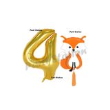 Parti Station Woodland Tilki Gold 4 Yaş Doğum Günü Balon Set PSTİLKİ-1