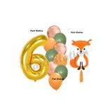 Parti Station Woodland Tilki Gold 6 Yaş Doğum Günü Balon Set PSTİLKİ-3