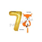 Parti Station Woodland Tilki Gold 7 Yaş Doğum Günü Balon Set PSTİLKİ-1