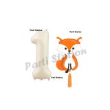 Parti Station Woodland Tilki Krem 1 Yaş Doğum Günü Balon Set PSTİLKİ-2