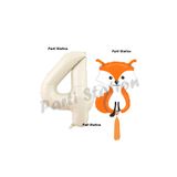 Parti Station Woodland Tilki Krem 4 Yaş Doğum Günü Balon Set PSTİLKİ-2