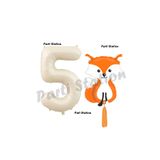 Parti Station Woodland Tilki Krem 5 Yaş Doğum Günü Balon Set PSTİLKİ-2