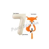 Parti Station Woodland Tilki Krem 7 Yaş Doğum Günü Balon Set PSTİLKİ-2