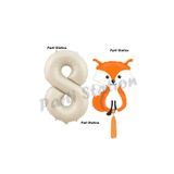 Parti Station Woodland Tilki Krem 8 Yaş Doğum Günü Balon Set PSTİLKİ-2