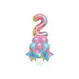 Parti Sürprizi 2 Yaş Unicorn Rainbow Folyo Balon Set
