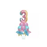 Parti Sürprizi 3 Yaş Unicorn Rainbow Folyo Balon Set