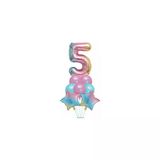 Parti Sürprizi 5 Yaş Unicorn Rainbow Folyo Balon Set