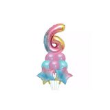 Parti Sürprizi 6 Yaş Unicorn Rainbow Folyo Balon Set