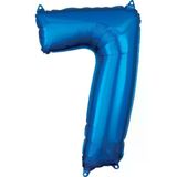 Parti Sürprizi 7 Rakam 80 Cm Folyo Balon Mavi Renk