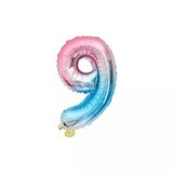 Parti Sürprizi 9 Rakam Gökkuşağı Folyo Balon