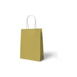 Parti Sürprizi Altın Büküm Saplı 6 Adet Hediye Çantası 22 X 24 Cm