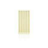 parti sürprizi Altın Renk 6 Lı Pasta Mumu 13 Cm