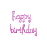 Parti Sürprizi Bebek Pembe Happy Birthday El Yazı Folyo Balon