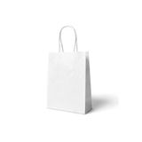 Parti Sürprizi Beyaz Büküm Saplı 6 Adet Hediye Çantası 22 X 24 Cm