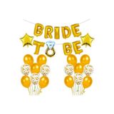 Parti Sürprizi Bride To Be Altın Folyo Balon Set