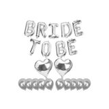 Parti Sürprizi Bride To Be Gümüş Renk Folyo Balon Set