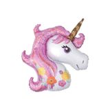 Parti Sürprizi Çiçekli Unicorn Folyo Balon 1 Adet