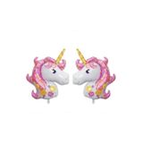 Parti Sürprizi Çiçekli Unicorn Mini Shap Folyo Balon 2 Adet