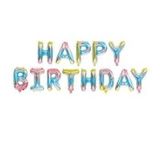 Parti Sürprizi Gökkuşağı Happy Birthday Folyo Balon