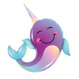 Parti Sürprizi Gülen Renkli Balina Şekilli Folyo Balon 1 Adet