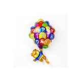 Parti Sürprizi Happy Birthday Balonlu Ayıcık Folyo Balon