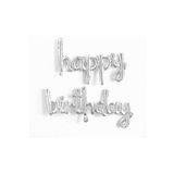 Parti Sürprizi Happy Birthday El Yazısı Gümüş Renk Folyo Balon