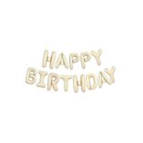 Parti Sürprizi Happy Birthday Krem Harf Folyo Balon Set