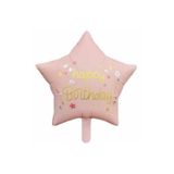 Parti Sürprizi Happy Birthday Pembe Renk Yıldız Folyo Balon