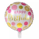Parti Sürprizi Happy Birthday Puanlı Folyo Balon