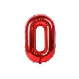 Parti Sürprizi Kırmızı 0 Rakam Folyo Balon 40 cm 1 Adet